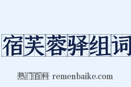 宿芙蓉驿组词是什么意思的图片